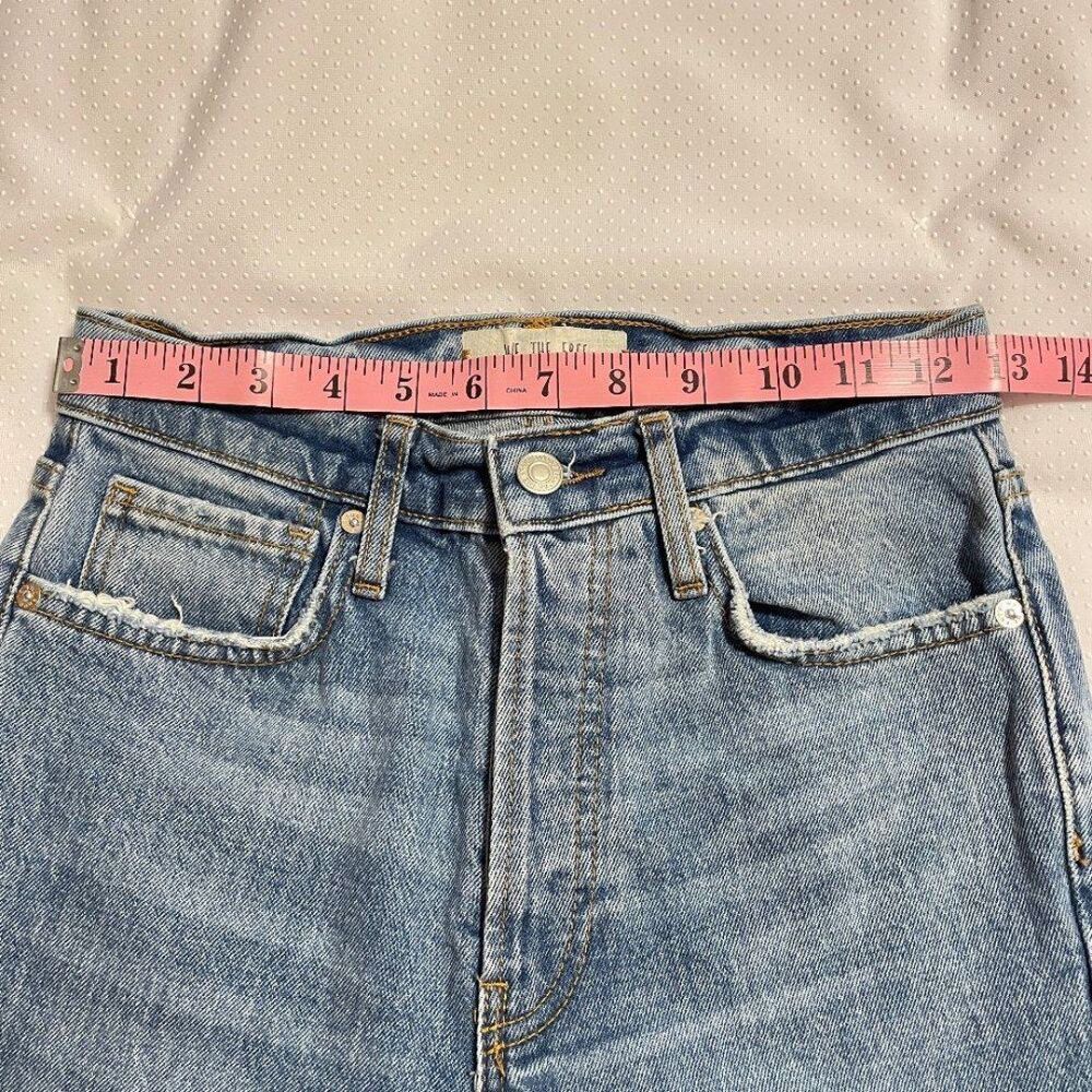 Free People We The Free Stella Button Fly High Rise Distressed Jeans - Picture 8 of 11
